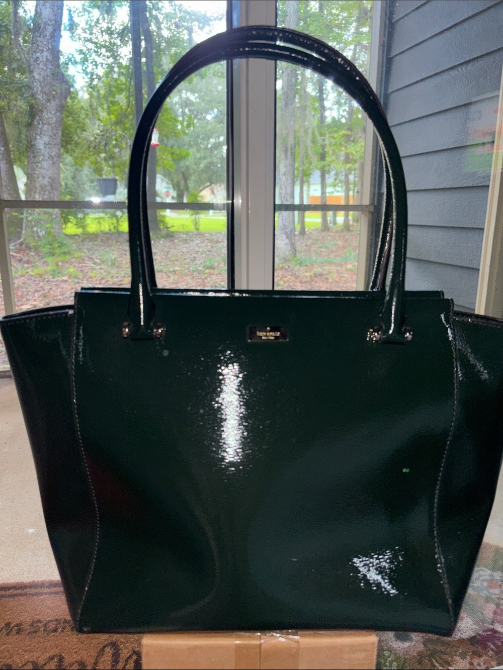 kate spade Patent Emerald Green Tote